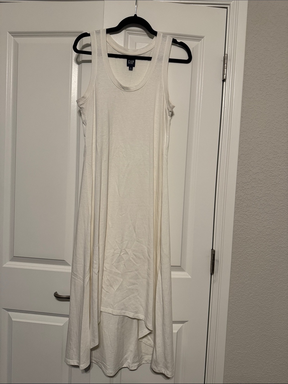GAP Women's Off White Sleeveless High Low Dress small tall